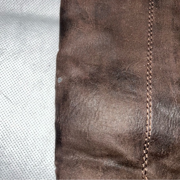 Rampage Y2K style dark brown Ella wedge buckle tall boots size 9 - Picture 3 of 9